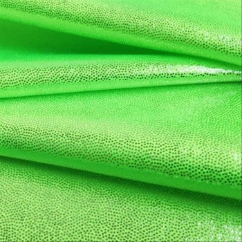 Fluo green Powry Lycra fabric per meter for making dance costumes, gym