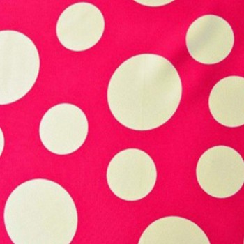 Crepe Fabric with Polka Dots Fuchsia – Fluid & Trendy