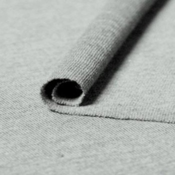 Tela de jersey de algodón spandex gris claro por metro para hacer ropa: sudadera